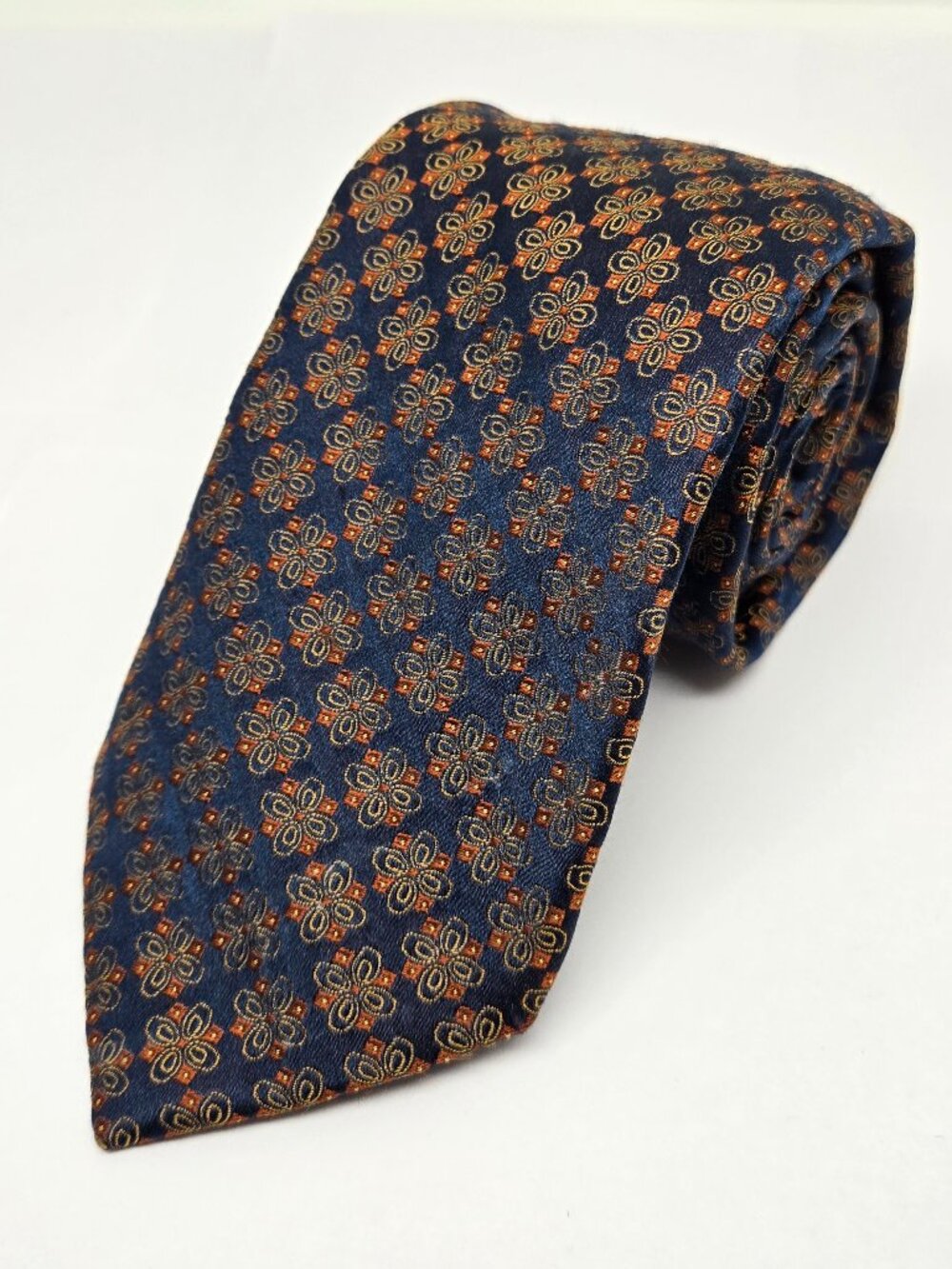 Massimo Linea Italiana Mens Tie, 100% Silk, Blue, Red, 61.5"